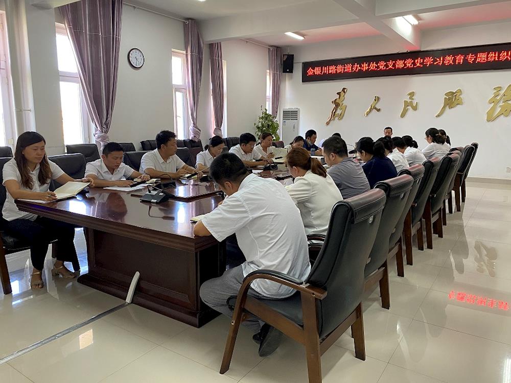 金銀川路街道辦事處黨支部召開黨史學習教育專題組織生活會