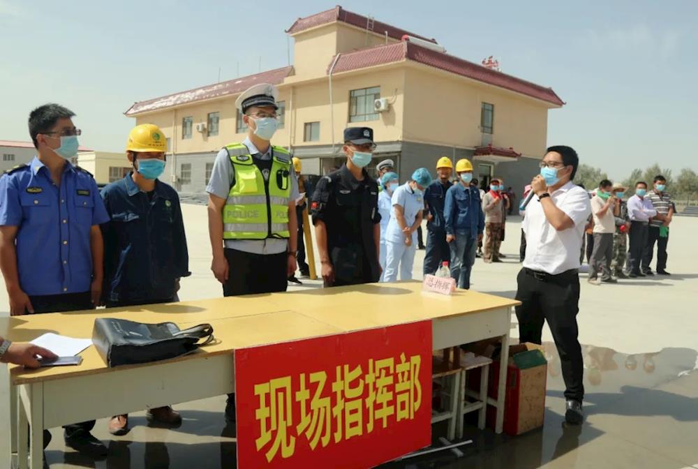 六團開展生產安全事故應急救援演練