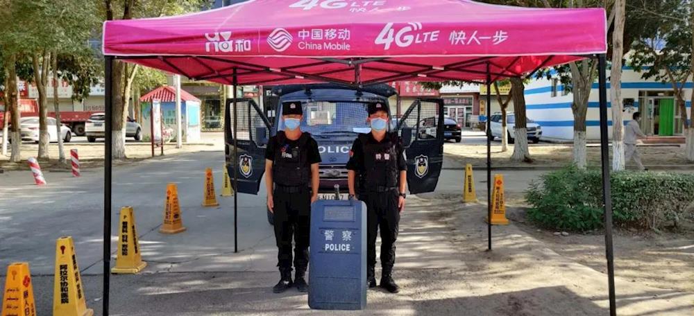 第一師阿拉爾市公安局特警支隊：全力以赴，堅決打贏疫情防控阻擊戰！