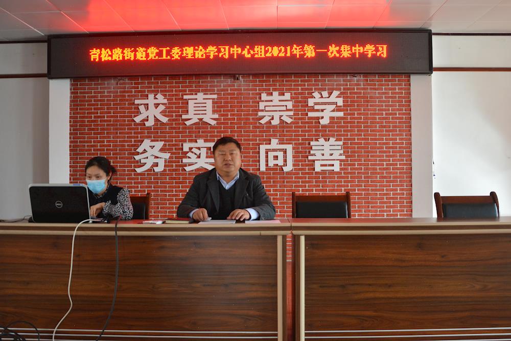 青松路街道召開黨工委理論學習中心組第一次（擴大）專題學習會議