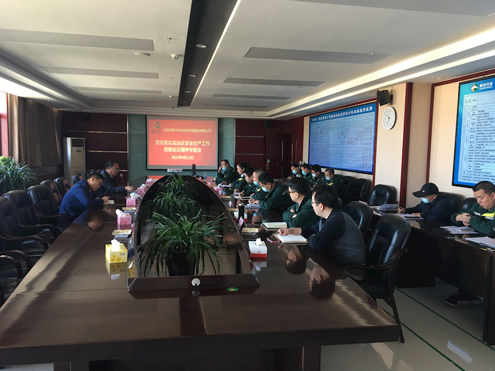 新農開發公司學習傳達貫徹落實自治區安全生產會議精神