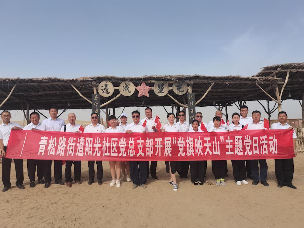 陽光社區黨總支開展迎“七一”慶祝中國共產黨成立100周年“黨旗映天山”主題黨日活動