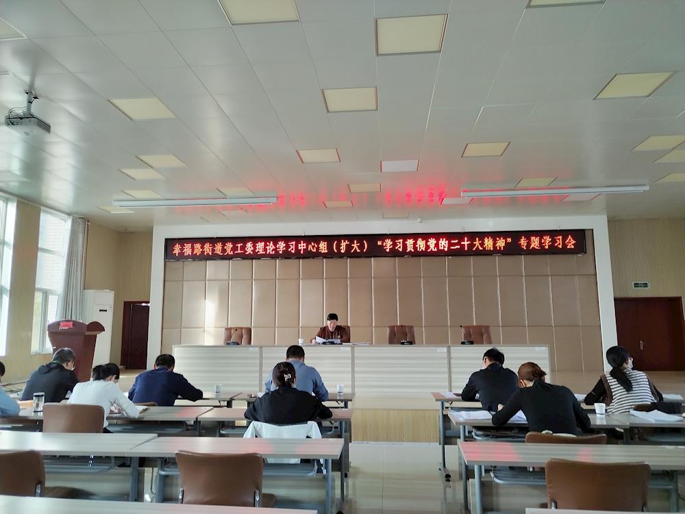 幸福路街道黨工委理論學習中心組召開“學習貫徹黨的二十大精神” 專題學習研討會