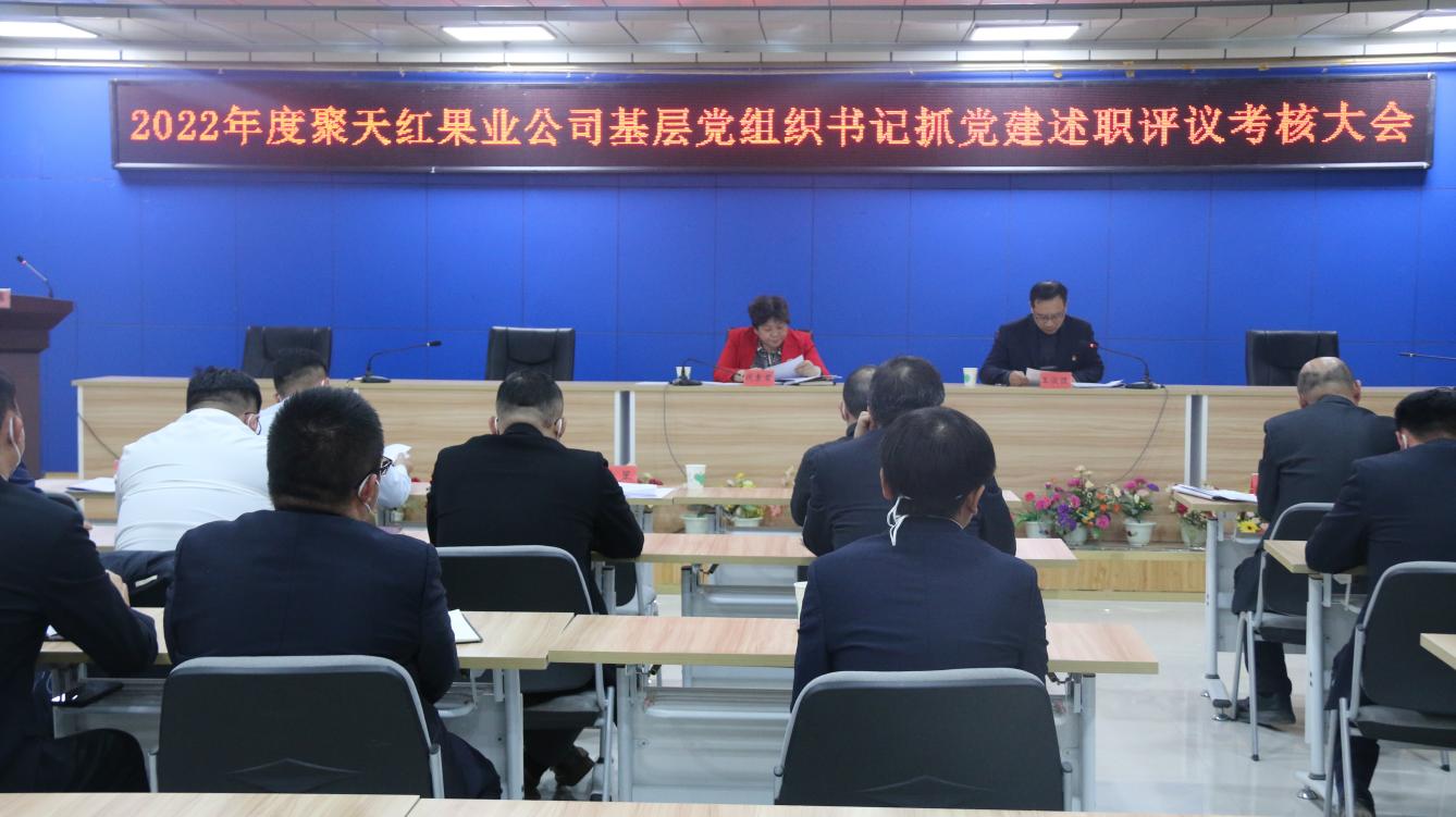 聚天紅果業公司召開2022年度基層黨組織書記抓黨建述職評議考核大會