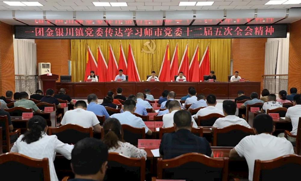 一團金銀川鎮黨委傳達學習師市黨委十二屆五次全會精神