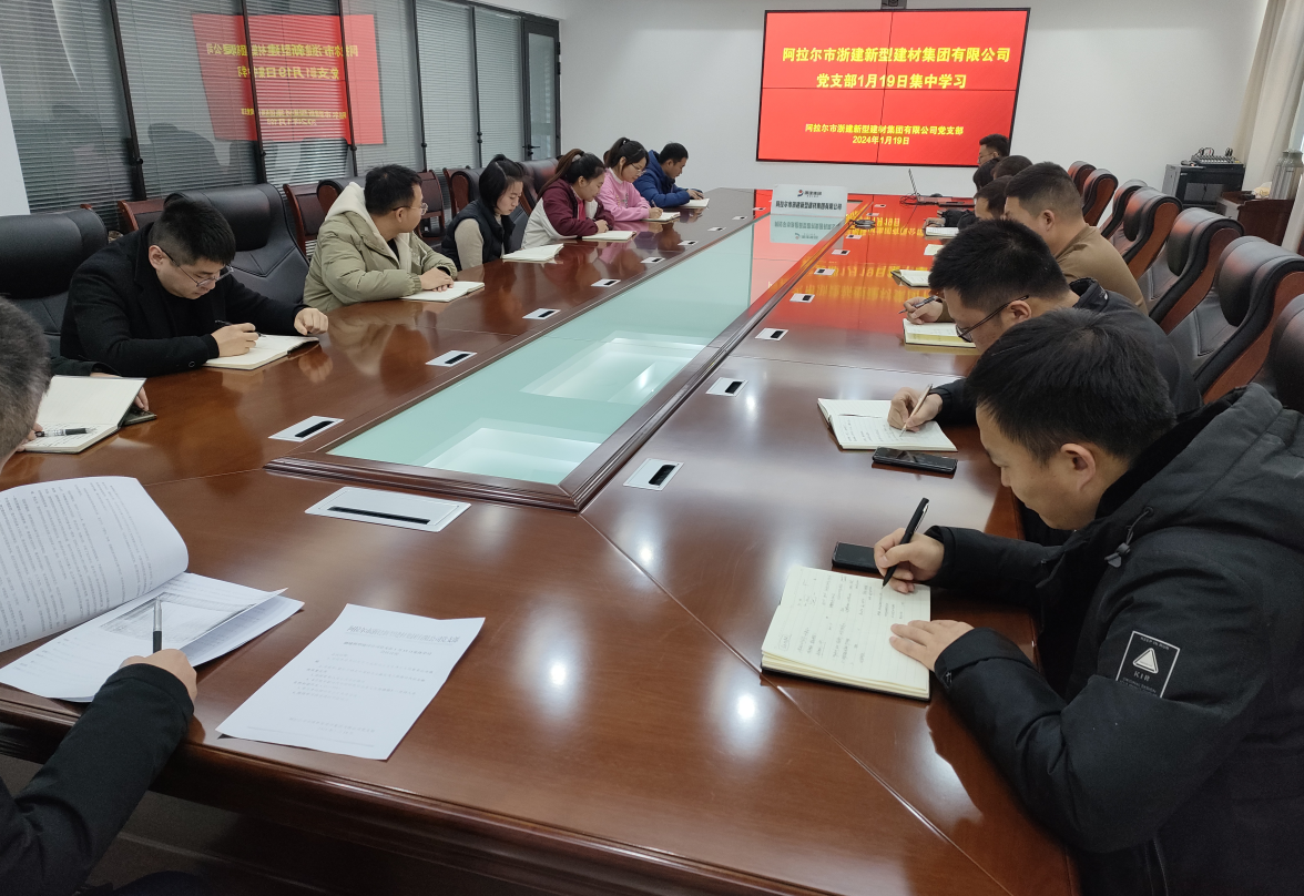 提振信心增干勁  凝心聚力啟新篇 浙建新型建材黨支部學習集團2023年度黨支部書記抓黨建工作述職評議考核會議精神