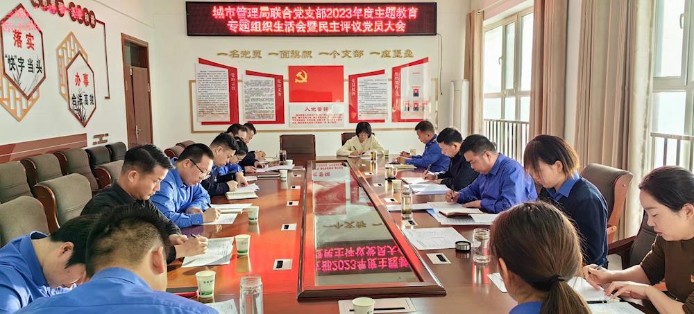 城市管理局、城市管理綜合行政執法支隊聯合黨支部召開2023年度主題教育專題組織生活會暨民主評議黨員大會