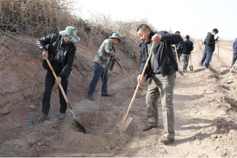 二團開展“為綠充‘植’、共‘樹’綠色家園”義務植樹活動