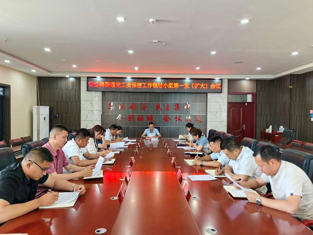 落實保密責任 提升保密意識——青松路街道黨工委召開保密工作領導小組（擴大）會議