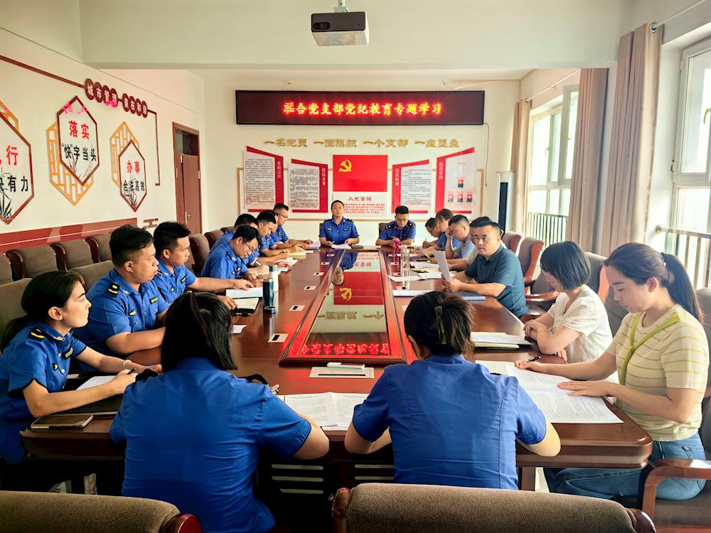 城市管理局、城市管理綜合行政執法支隊聯合黨支部開展黨紀教育專題學習會