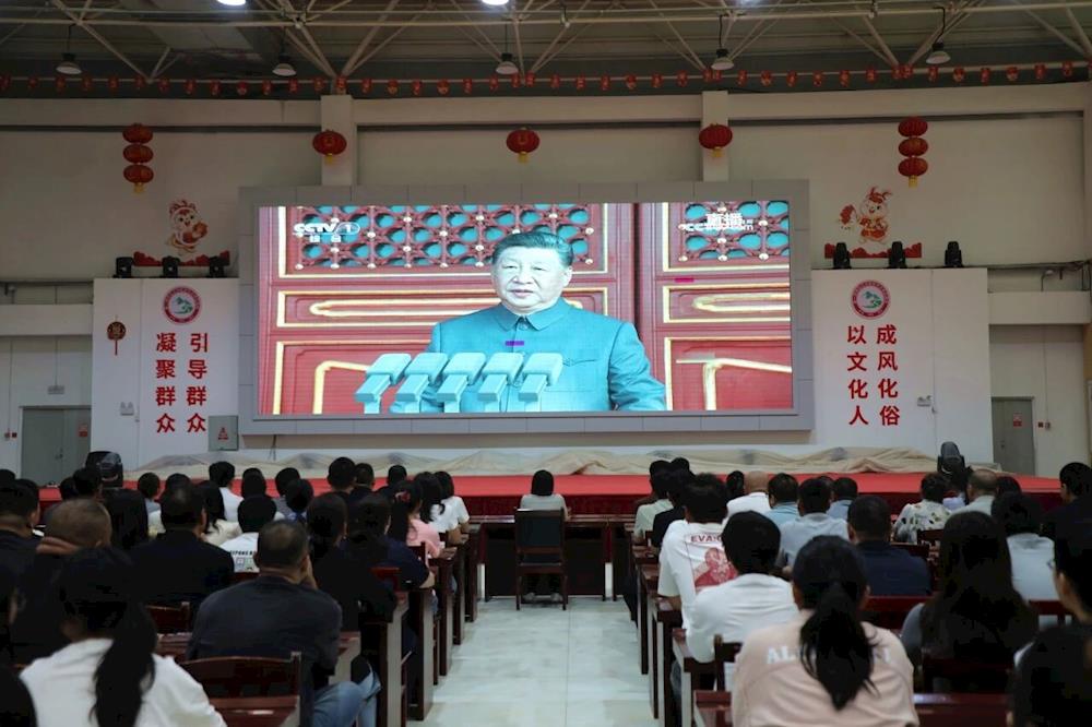 十一團組織觀看紀念中國人民抗日戰(zhàn)爭暨世界反法西斯戰(zhàn)爭勝利80周年大會直播