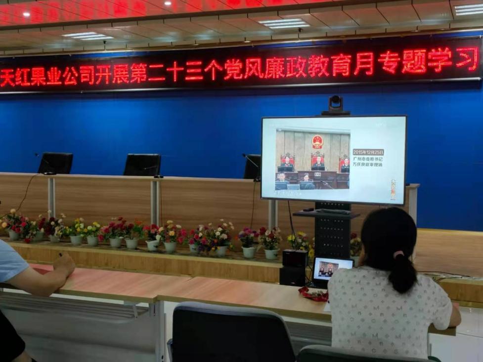 聚天紅果業公司扎實開展黨風廉政  警示教育活動